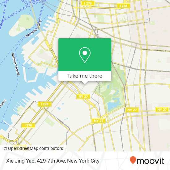 Xie Jing Yao, 429 7th Ave map