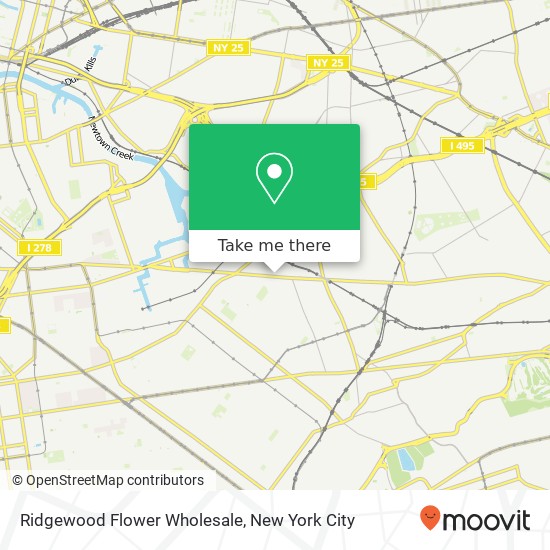Mapa de Ridgewood Flower Wholesale