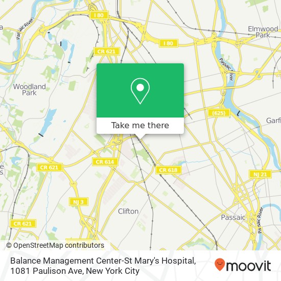 Mapa de Balance Management Center-St Mary's Hospital, 1081 Paulison Ave