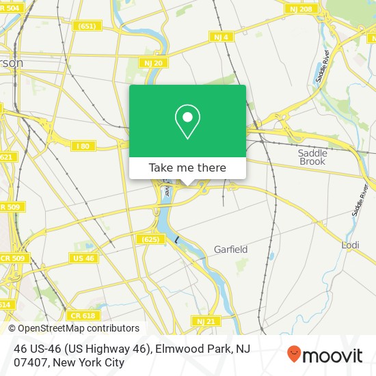 46 US-46 (US Highway 46), Elmwood Park, NJ 07407 map