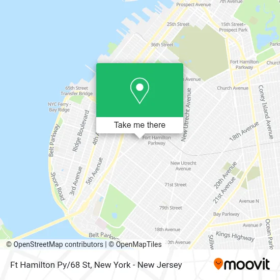 Ft Hamilton Py/68 St map