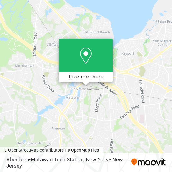 Mapa de Aberdeen-Matawan Train Station