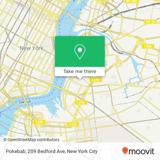 Pokebab, 209 Bedford Ave map