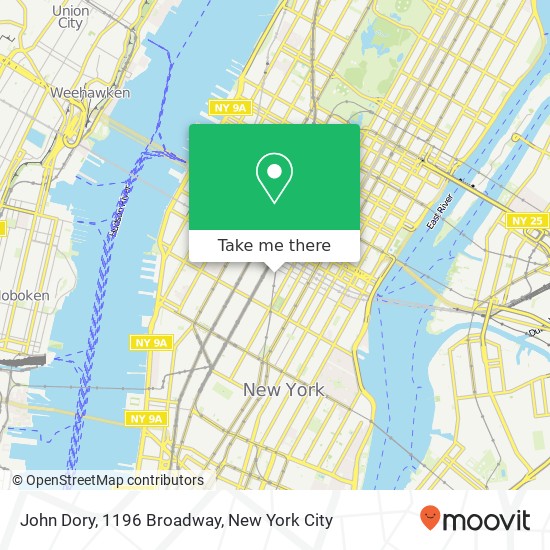 Mapa de John Dory, 1196 Broadway