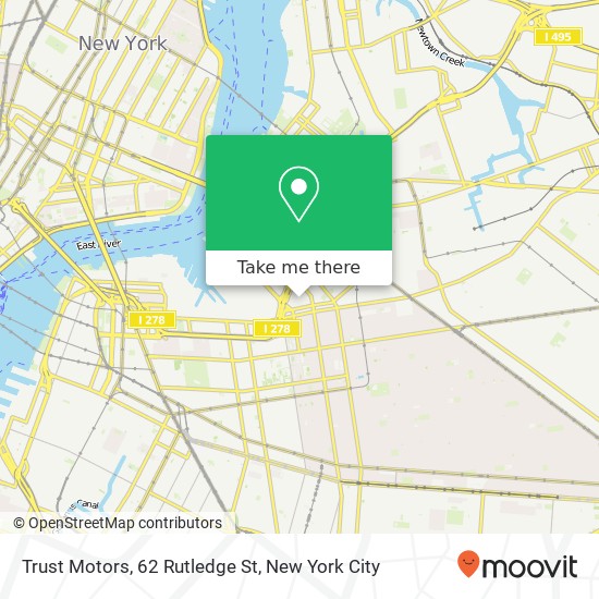 Mapa de Trust Motors, 62 Rutledge St