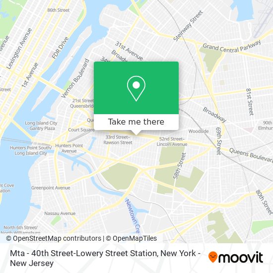 Mta - 40th Street-Lowery Street Station map