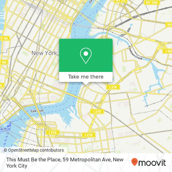 This Must Be the Place, 59 Metropolitan Ave map