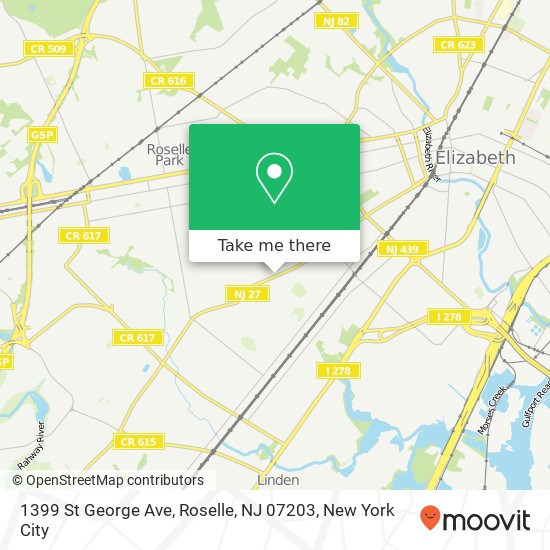 1399 St George Ave, Roselle, NJ 07203 map