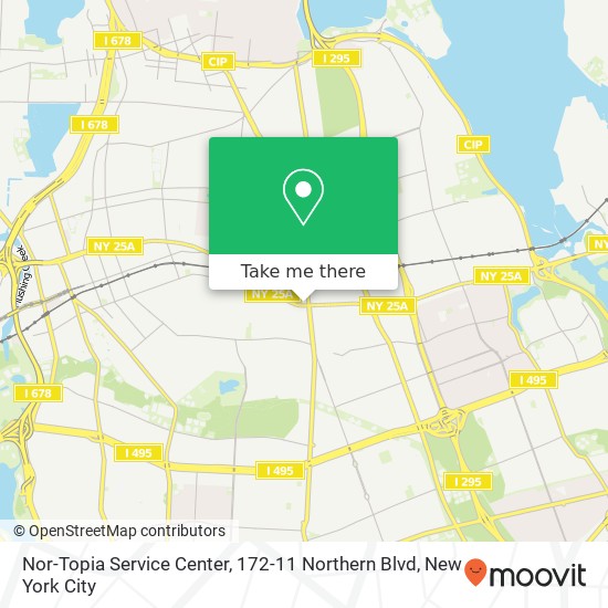 Mapa de Nor-Topia Service Center, 172-11 Northern Blvd