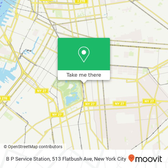 Mapa de B P Service Station, 513 Flatbush Ave