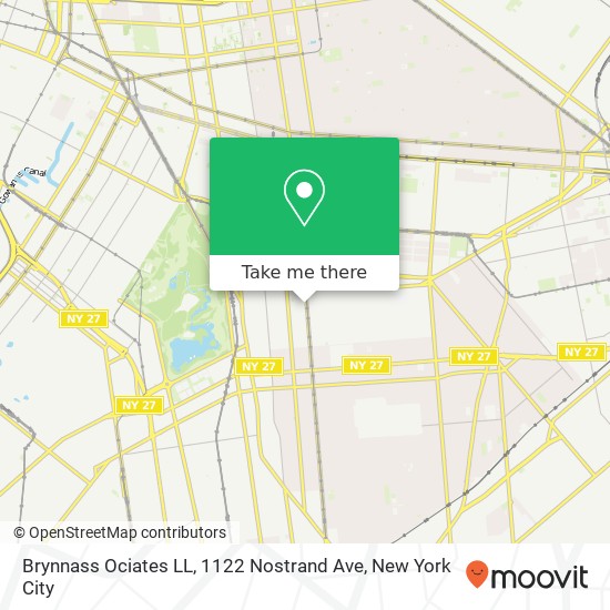 Mapa de Brynnass Ociates LL, 1122 Nostrand Ave