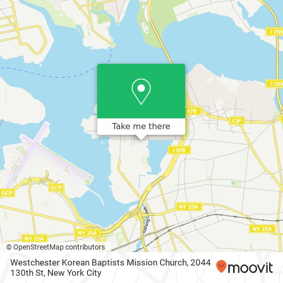 Westchester Korean Baptists Mission Church, 2044 130th St map