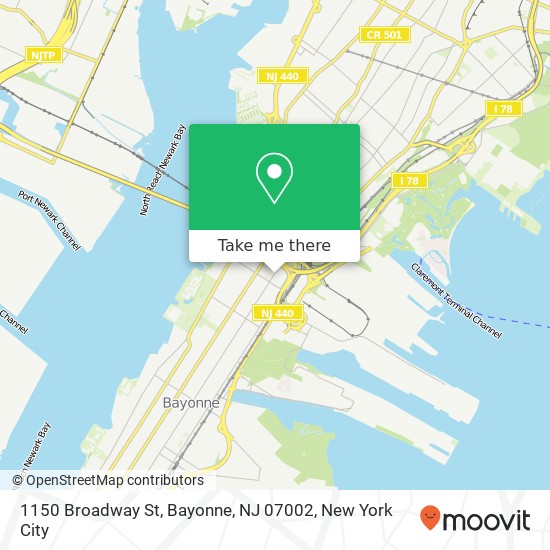 1150 Broadway St, Bayonne, NJ 07002 map