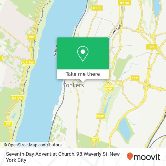 Mapa de Seventh-Day Adventist Church, 98 Waverly St