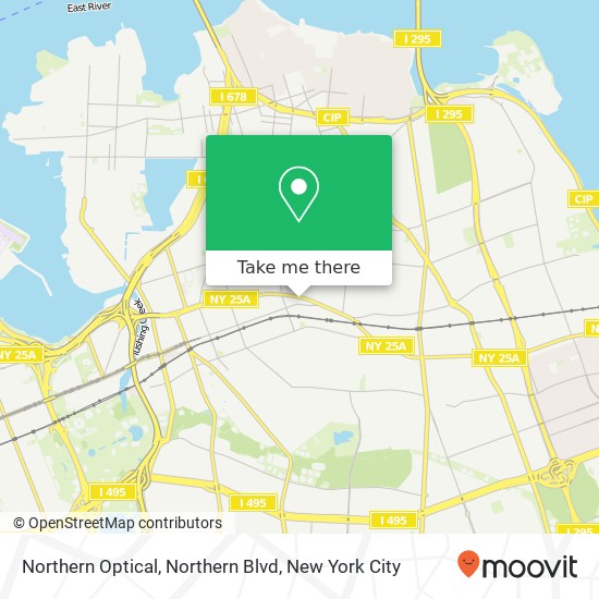 Northern Optical, Northern Blvd map