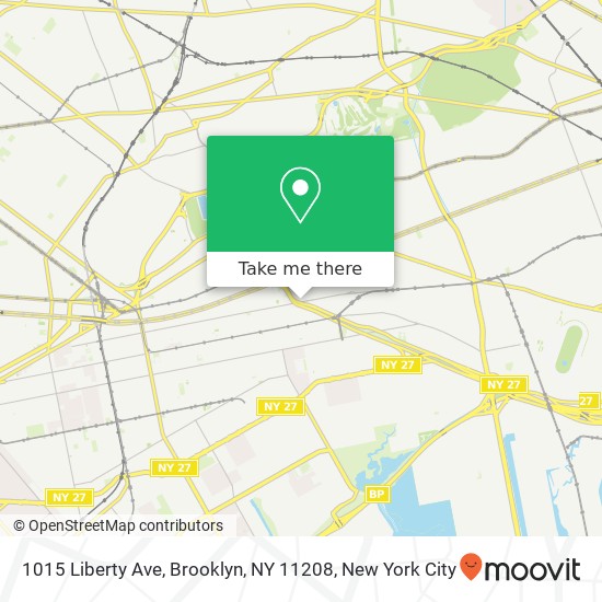 Mapa de 1015 Liberty Ave, Brooklyn, NY 11208