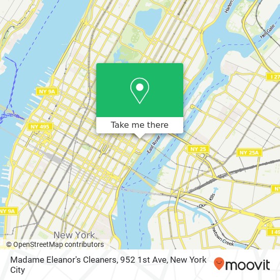 Madame Eleanor's Cleaners, 952 1st Ave map