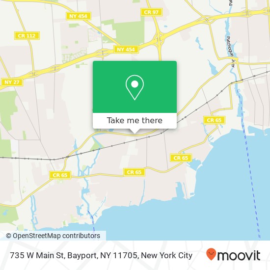 Mapa de 735 W Main St, Bayport, NY 11705