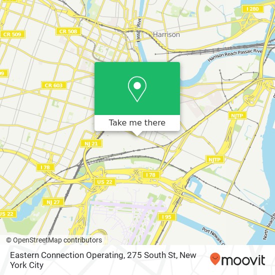 Eastern Connection Operating, 275 South St map