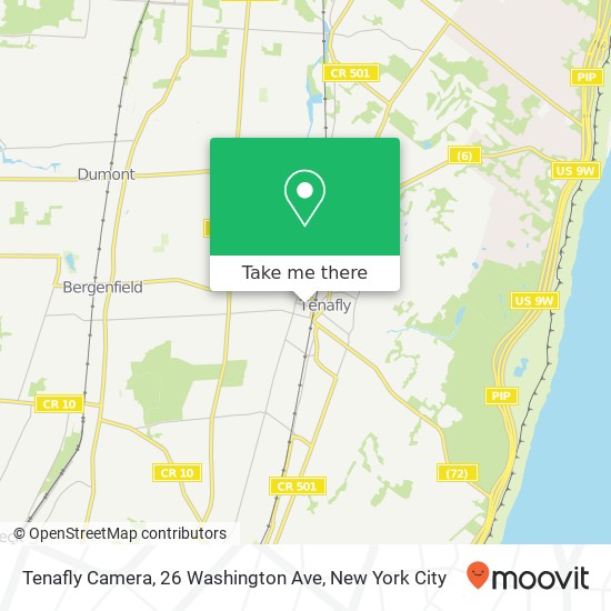 Tenafly Camera, 26 Washington Ave map