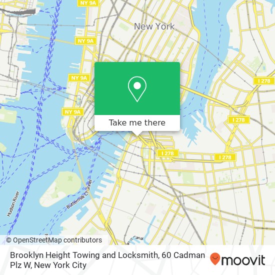 Brooklyn Height Towing and Locksmith, 60 Cadman Plz W map