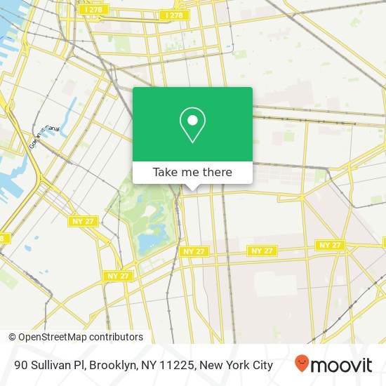 Mapa de 90 Sullivan Pl, Brooklyn, NY 11225