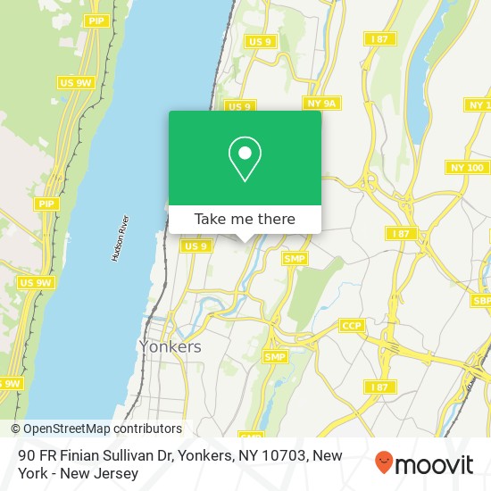 Mapa de 90 FR Finian Sullivan Dr, Yonkers, NY 10703