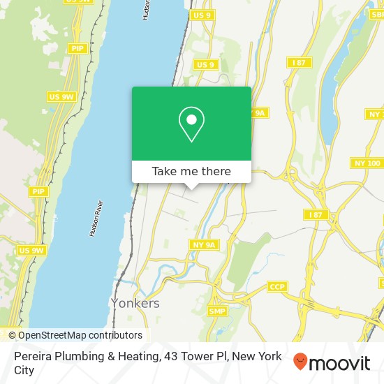 Mapa de Pereira Plumbing & Heating, 43 Tower Pl