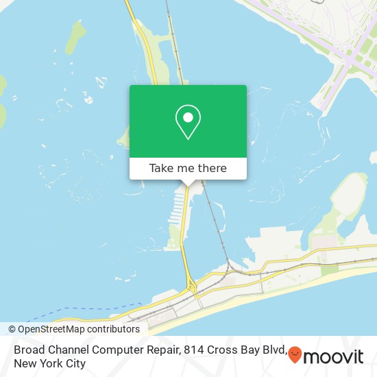 Mapa de Broad Channel Computer Repair, 814 Cross Bay Blvd