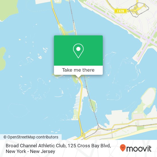 Mapa de Broad Channel Athletic Club, 125 Cross Bay Blvd