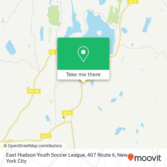 East Hudson Youth Soccer League, 407 Route 6 map