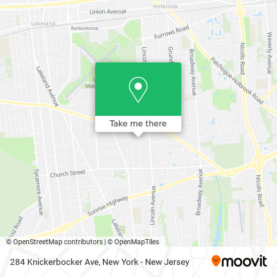 Mapa de 284 Knickerbocker Ave