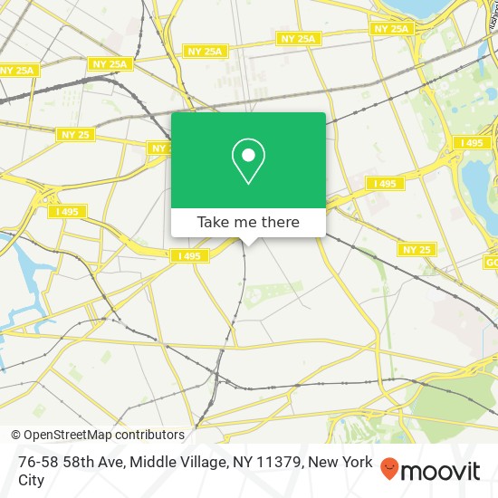 Mapa de 76-58 58th Ave, Middle Village, NY 11379