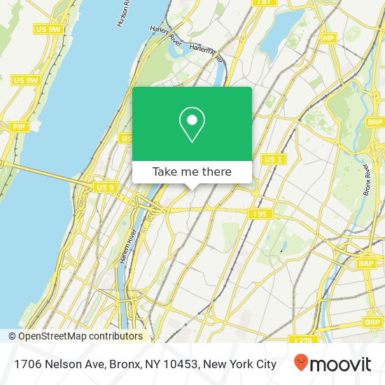 1706 Nelson Ave, Bronx, NY 10453 map