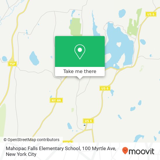 Mahopac Falls Elementary School, 100 Myrtle Ave map