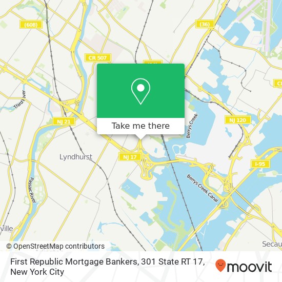 Mapa de First Republic Mortgage Bankers, 301 State RT 17