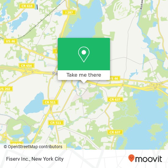 Mapa de Fiserv Inc., Parsippany, NJ