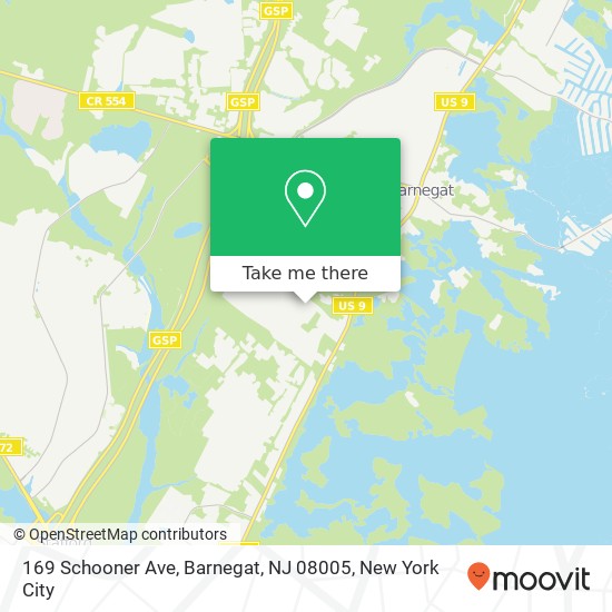 Mapa de 169 Schooner Ave, Barnegat, NJ 08005