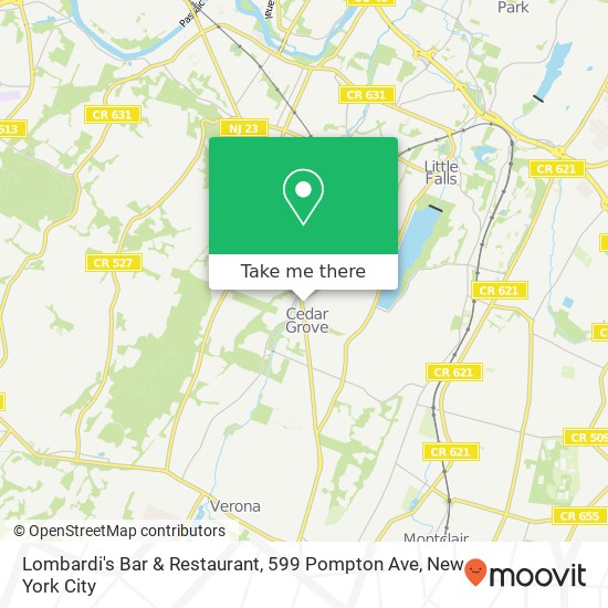 Lombardi's Bar & Restaurant, 599 Pompton Ave map