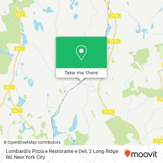 Mapa de Lombardi's Pizza e Restorante e Deli, 2 Long Ridge Rd