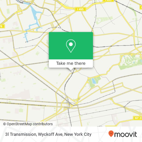 Mapa de 3l Transmission, Wyckoff Ave