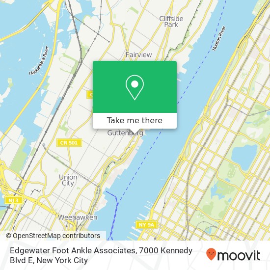 Mapa de Edgewater Foot Ankle Associates, 7000 Kennedy Blvd E