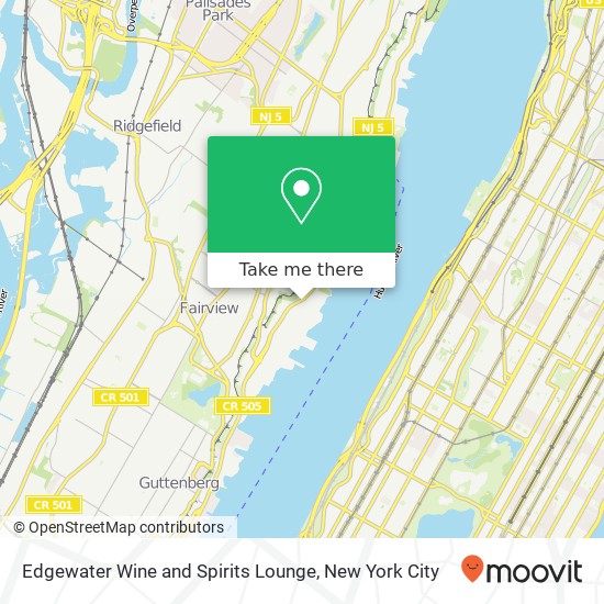Mapa de Edgewater Wine and Spirits Lounge