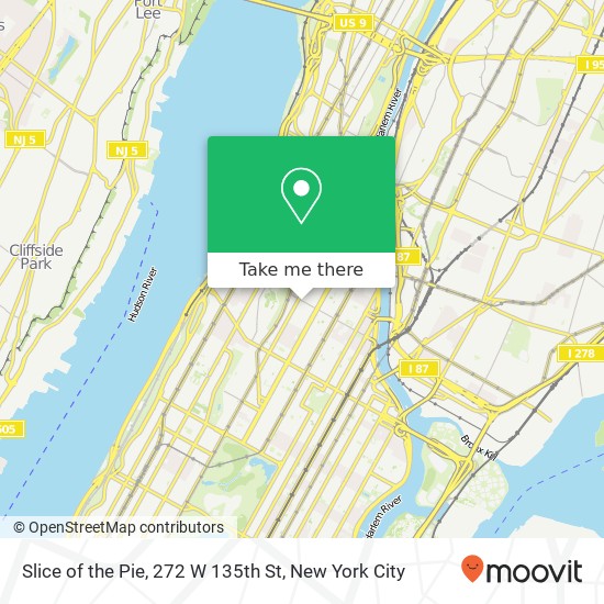 Slice of the Pie, 272 W 135th St map