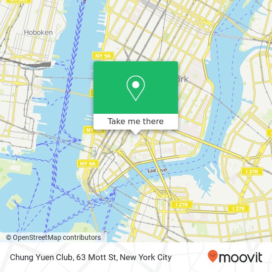 Mapa de Chung Yuen Club, 63 Mott St