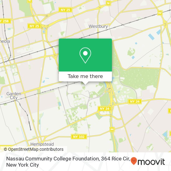 Mapa de Nassau Community College Foundation, 364 Rice Cir