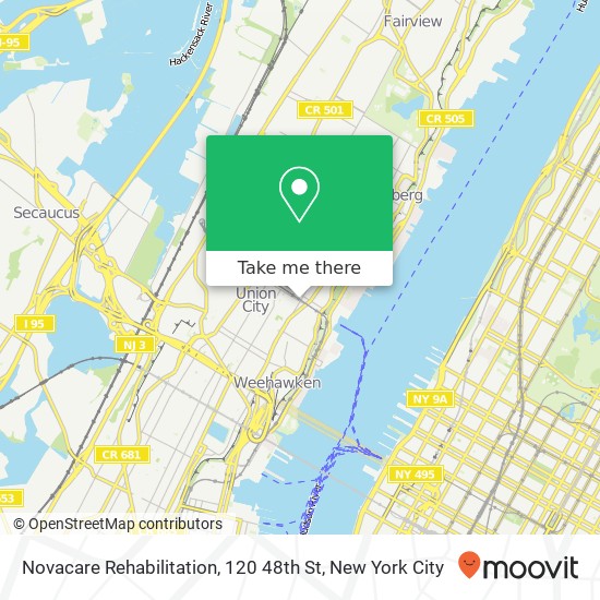 Mapa de Novacare Rehabilitation, 120 48th St