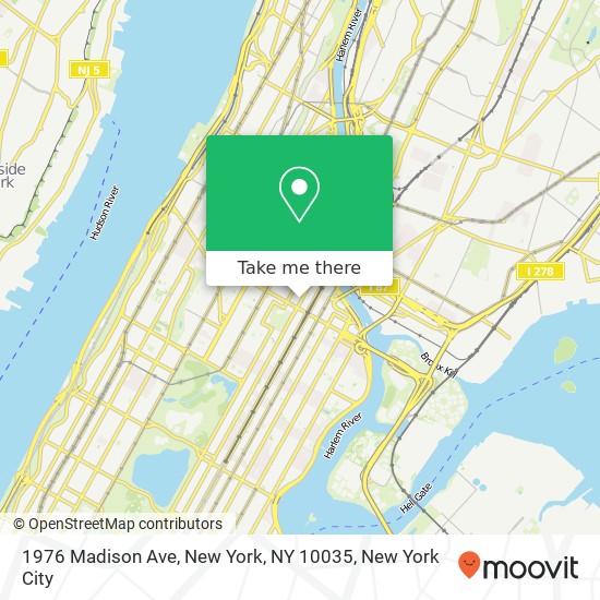 Mapa de 1976 Madison Ave, New York, NY 10035