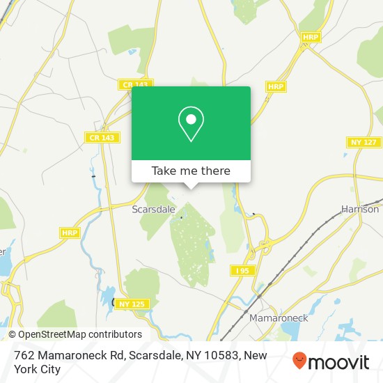 Mapa de 762 Mamaroneck Rd, Scarsdale, NY 10583