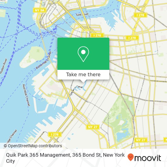 Quik Park 365 Management, 365 Bond St map